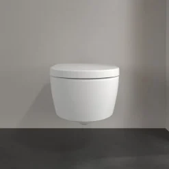 Villeroy & Boch ViConnect Pro S Frame with Arto Wall Mounted Rimless Toilet, Flush Plate & Soft Close Toilet Seat
