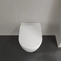 Villeroy & Boch ViConnect Pro S Frame with Arto Wall Mounted Rimless Toilet, Flush Plate & Soft Close Toilet Seat