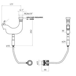 VOS Bath Deck Mounted Shower Handset