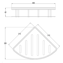 VOS Corner Shower Basket