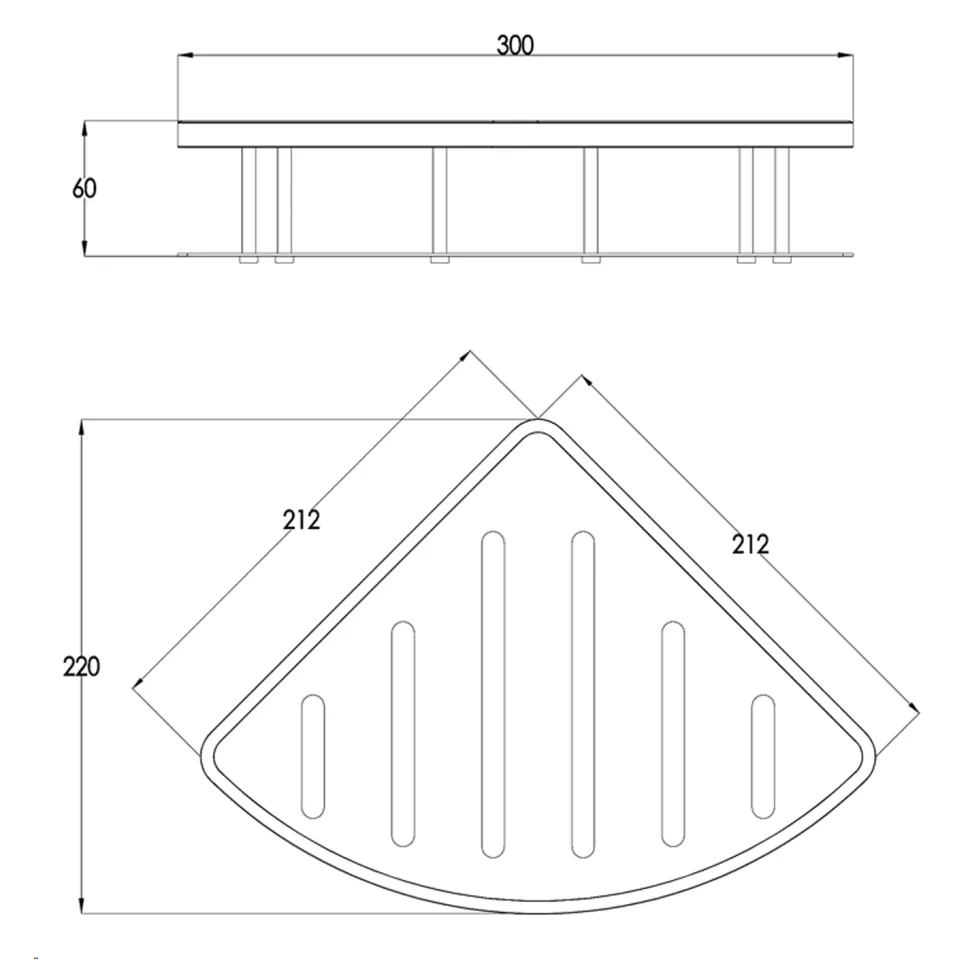 VOS Corner Shower Basket