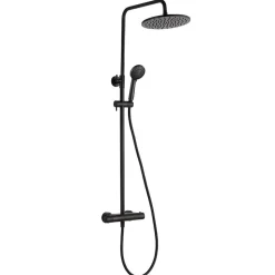 VOS Exposed Dual Outlet Rigid Riser Thermostatic Shower Set