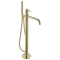 VOS Floorstanding Bath Shower Mixer - Brushed Brass
