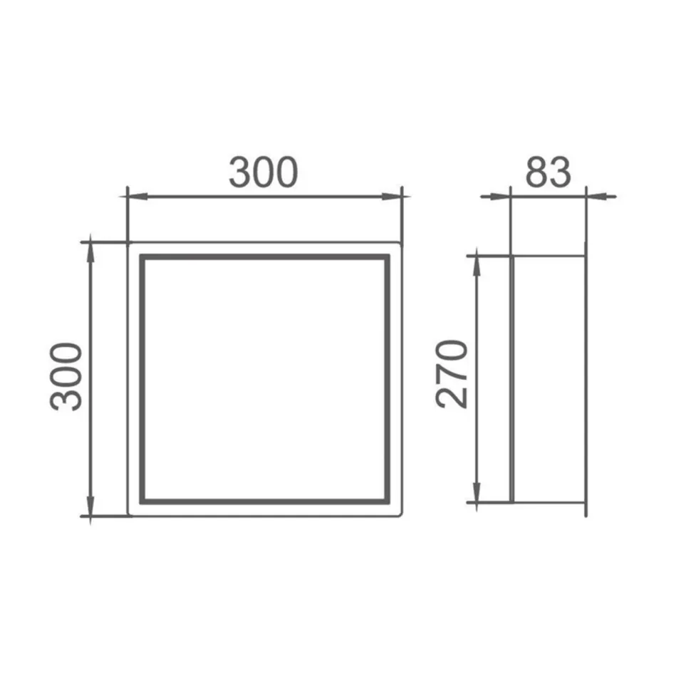 VOS Inset Shower Niche 300 x 300mm