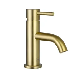 VOS Mini Single Lever Basin Mixer - Brushed Brass