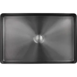 VOS Rectangular Stainless Steel Countertop Basin - Brushed Black