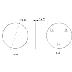 VOS Round Framed Mirror - 600mm