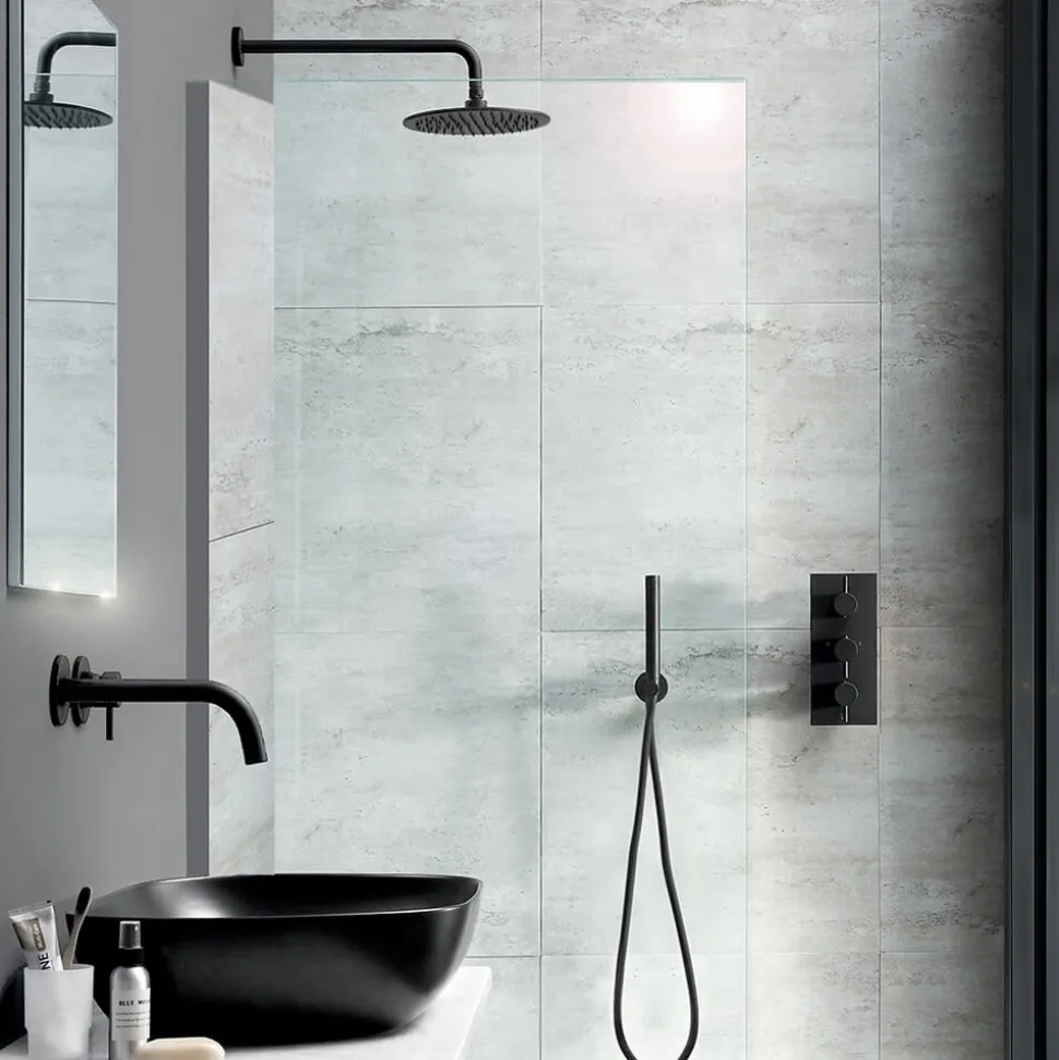 VOS Round Shower Head - Matt Black