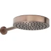 VOS Round Shower Head with Shower Arm - Brushed Bronze