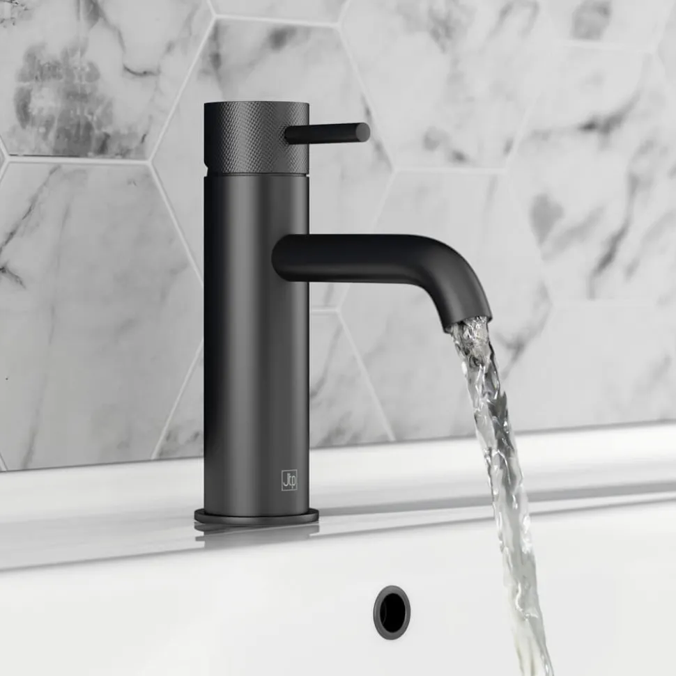 VOS Single Lever Basin Mixer with Designer Handle - Matt Black