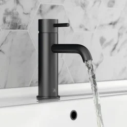 VOS Single Lever Basin Mixer with Designer Handle - Matt Black