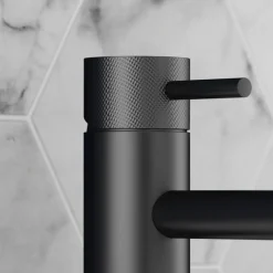 VOS Single Lever Basin Mixer with Designer Handle - Matt Black