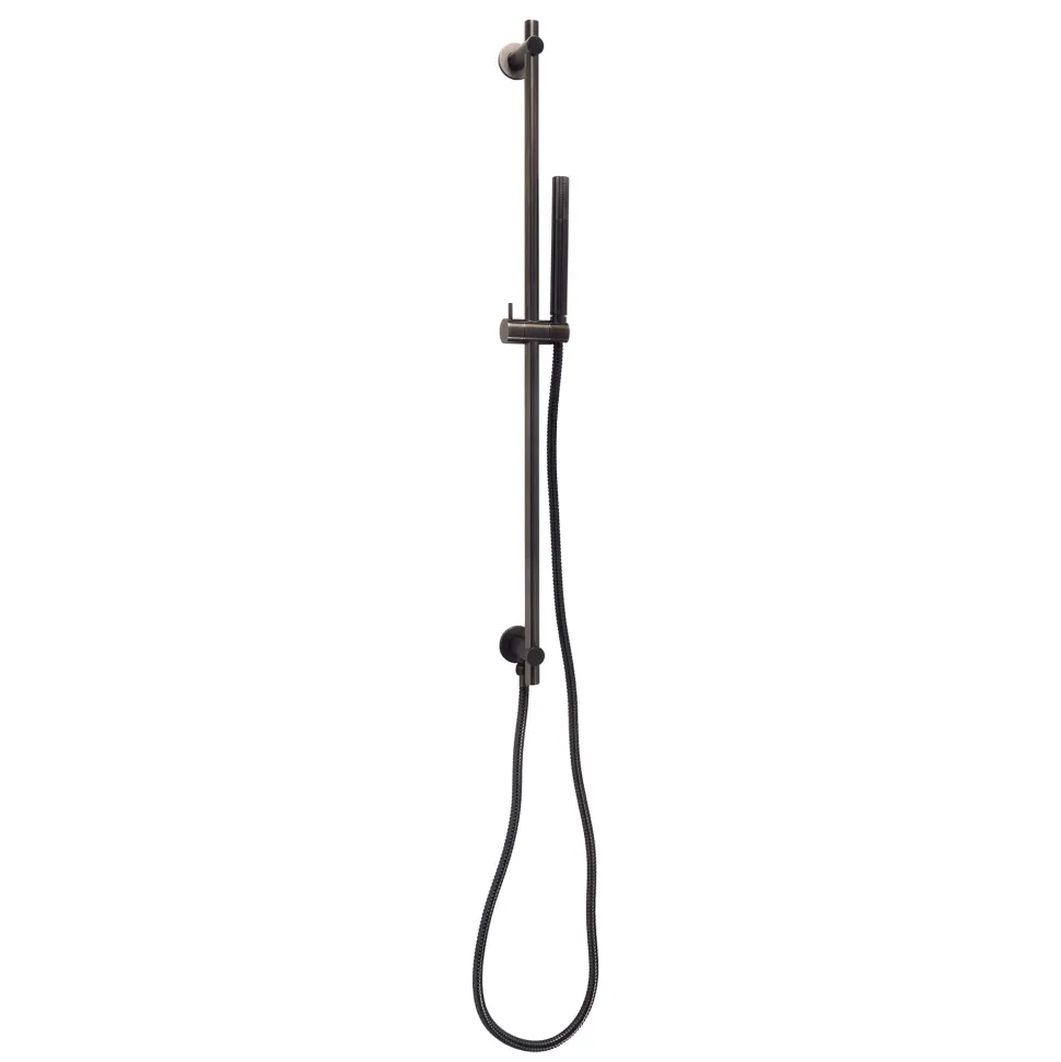 VOS Slide Rail Shower Kit with Shower Handset & Hose - Brushed Black