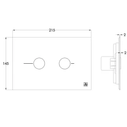 VOS Stainless Steel Pneumatic Flush Plate