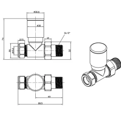 VOS Straight Radiator Valves