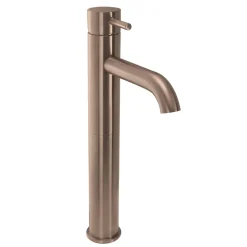 VOS Tall Single Lever Basin Mixer - Brushed Bronze