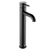 VOS Tall Single Lever Basin Mixer with Designer Handle - Matt Black