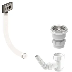 Waste Kit for Villeroy & Boch Mogador White Ceramic Single Bowl Sink 1000 x 600mm