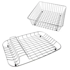 Wire Basket & Plate Drainer for Single Bowl Sinks