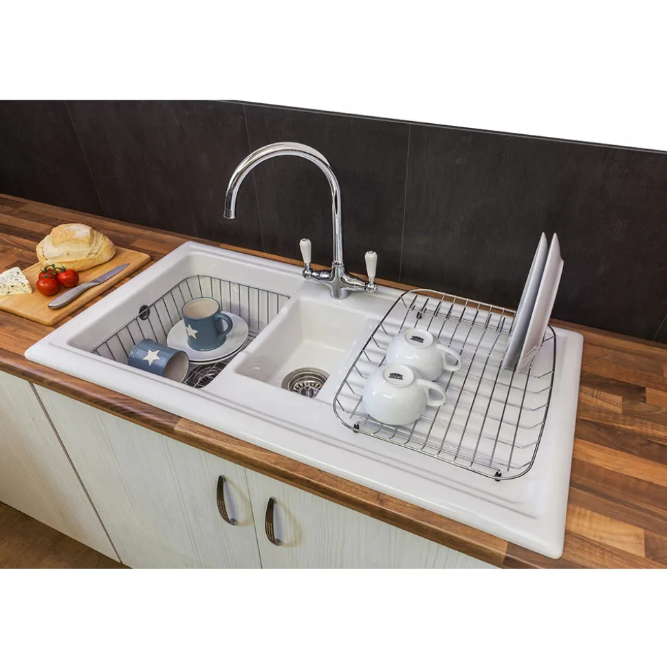 Wire Basket & Plate Drainer for 1.5 Bowl Sinks
