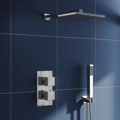 Zachary Concealed Shower Valve, Fixed Head & Shower Handset Kit