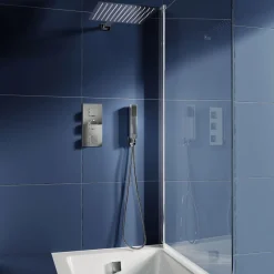 Zane Concealed Shower Valve, Fixed Shower Head, Handset & Overflow Bath Filler