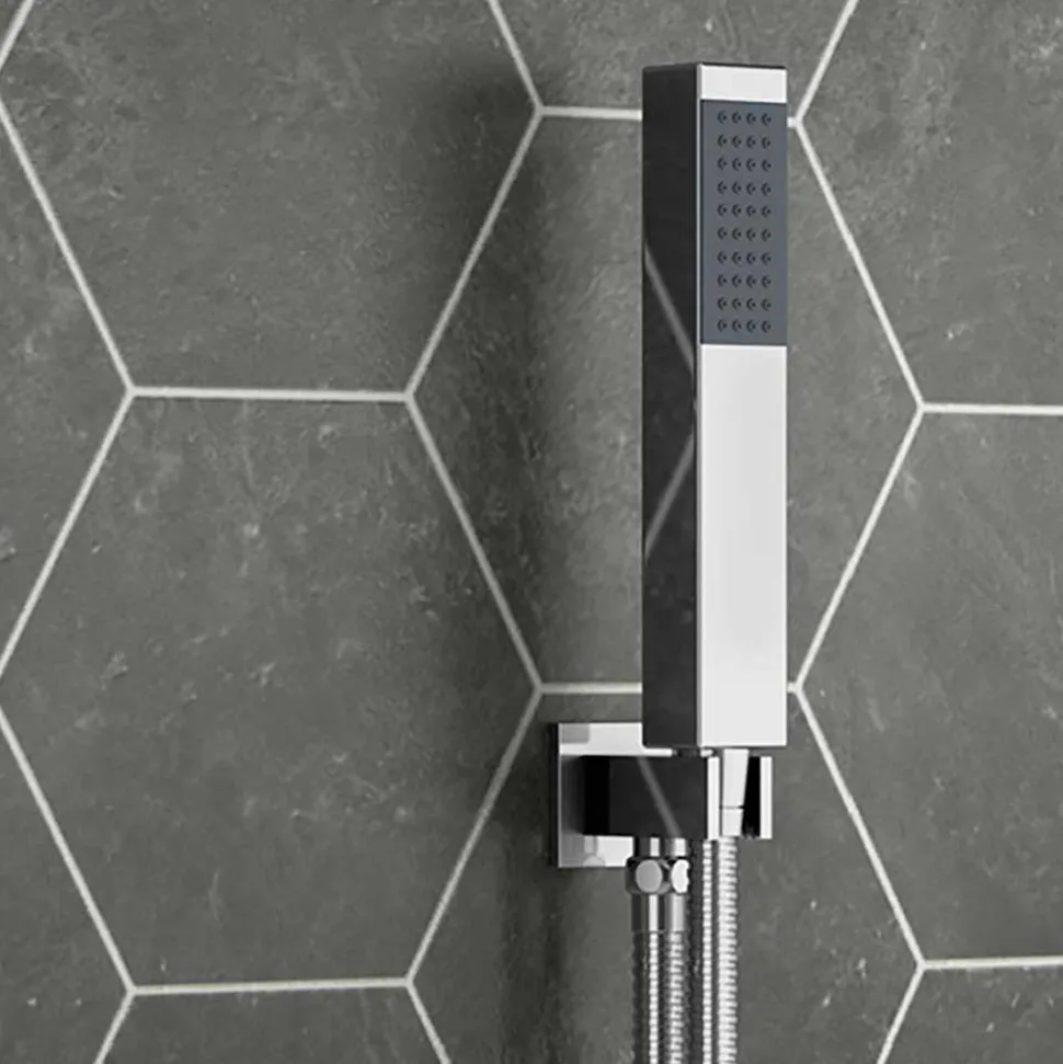 Zane Concealed Shower Valve, Fixed Shower Head, Handset & Overflow Bath Filler