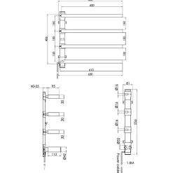 Zyon Flat Bar Heated Dry Electric Towel Rail